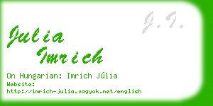 julia imrich business card